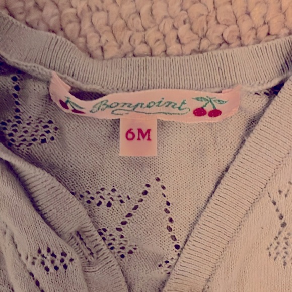 Bonpoint Sage Green Cardigan - size 3-6 months - Picture 2 of 2